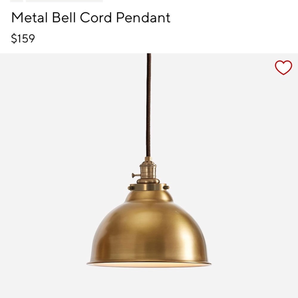 Pottery Barn Pendant Light